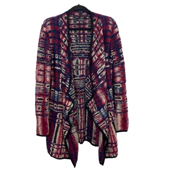 Lucky Brand Fluffy Abstract Print Cardigan - Picture 1 of 8